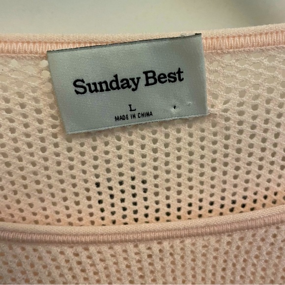 Aritzia Sunday Best Mesh Long Sleeve Top - Picture 1 of 2